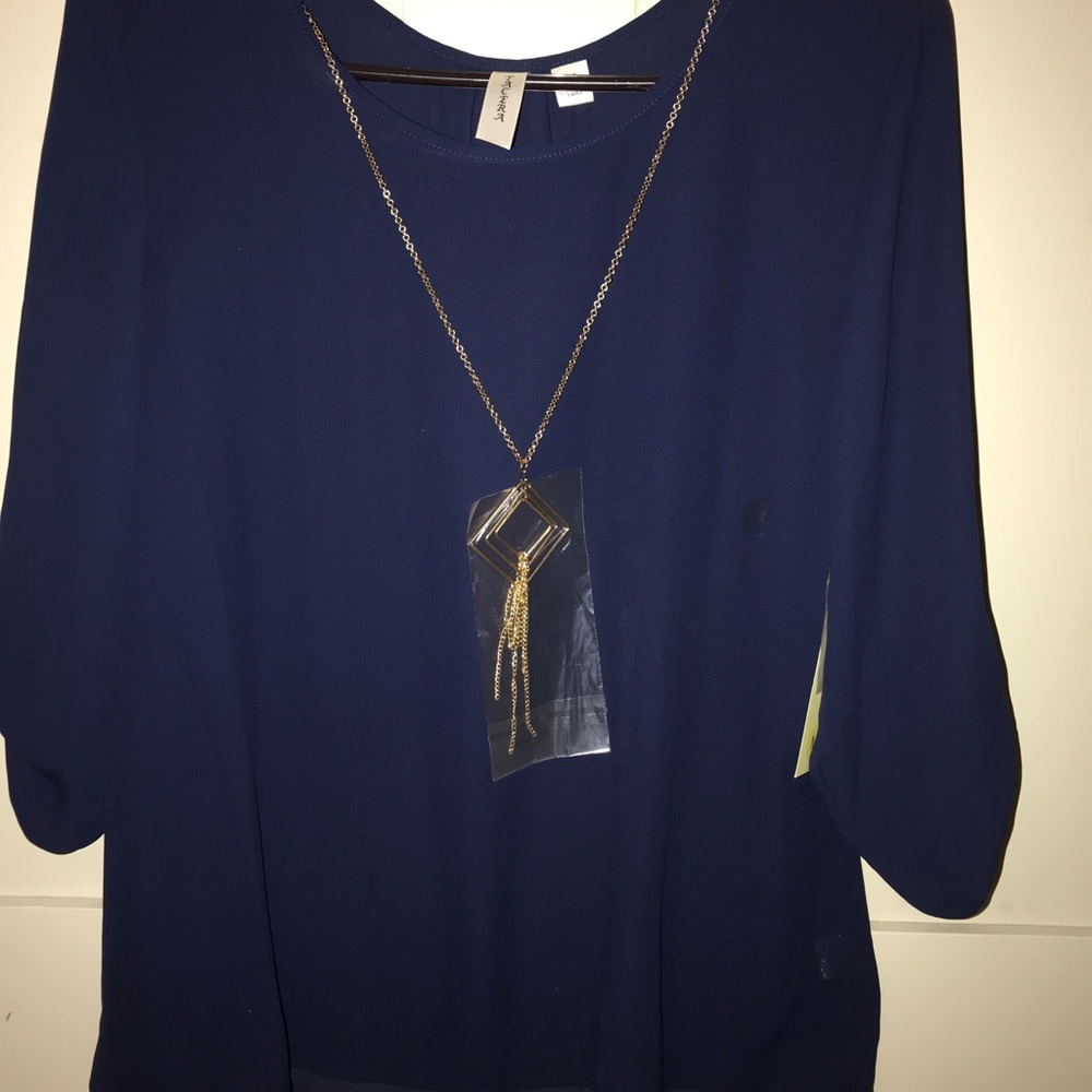 Navy blue blouse